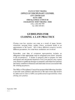 Closing a Law Practice (A0037141) - WVODC.ORG