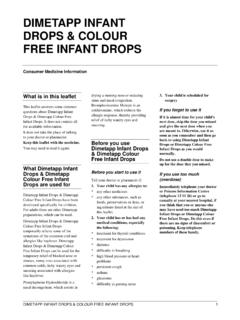 Dimetapp Infant Drops &amp; Colour-free Infant Drops