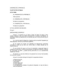 Ley de contrato de Seguro N&#176; 29946 - RIMAC