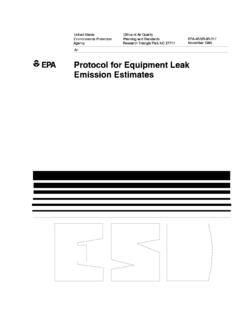 Protocol for Equipment Leak Emission Estimates