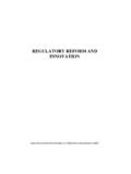 REGULATORY REFORM AND INNOVATION - OECD