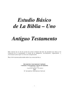 Estudio B&#225;sico de La Biblia – Uno Antiguo Testamento