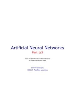 Artificial Neural Networks - Sabanci Univ