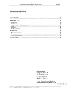 Inhaltsverzeichnis - sprachtherapie-ruit.de