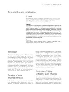 Avian influenza in Mexico - Home: OIE