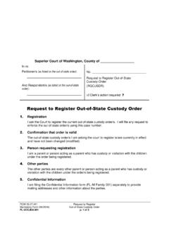 Request to Register Out-of-State Custody Order