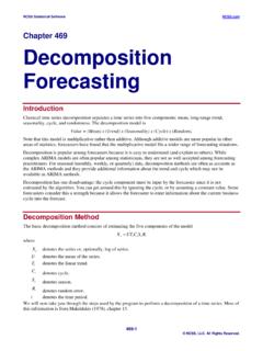 Chapter 469 Decomposition Forecasting - NCSS