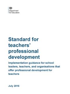 Standard for teachers’ professional development
