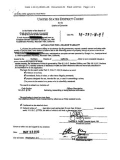 Application for a Search Warrant for Reporter James Rosen ...