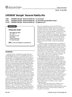 LIVE/DEAD BacLight Bacterial Viability Kits