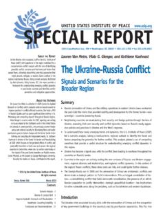 The Ukraine Russia Conflict - United States Institute of Peace