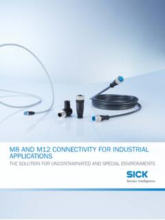 M8 and M12 connectivity for industrial applications ... - SICK