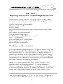 FACT SHEET: Reporting Contamination and Protecting ...