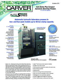 Automatic hydraulic laboratory presses in two- and four ...