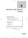 Overview of the Research Process - Jones &amp; Bartlett Learning