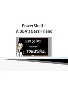 PowerShell – A DBA’s Best Friend