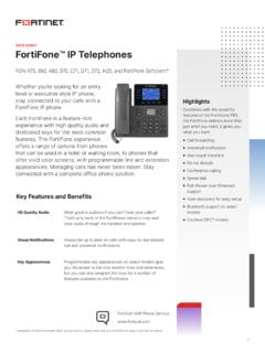 FortiFone IP Telephones Data Sheet