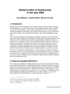 Global burden of hearing loss in the year 2000 - …