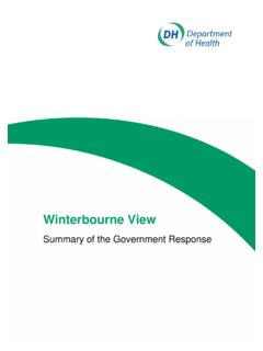 Winterbourne View: Summary of the Government Response