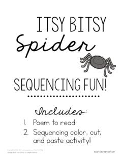 Itsy Bitsy Spider - Tools To Grow, Inc.