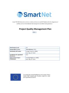 Project Quality Management Plan - SmartNet
