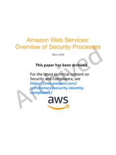 ARCHIVED: Amazon Web Services: Overview of Security …