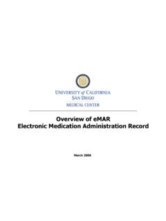 Overview of eMAR Electronic Medication Administration …