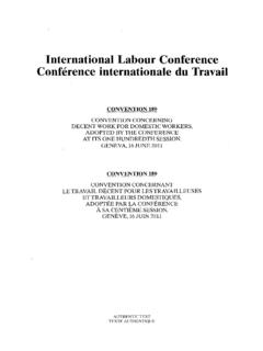 International Labour Conference Conference internationale ...