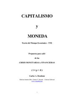CAPITALISMO y MONEDA - Bondone Carlos - Econom&#237;a
