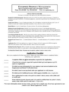 Application Checklist - mymemphisrental.com
