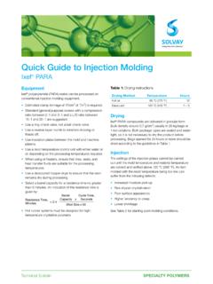 Quick Guide to Injection Molding - Solvay
