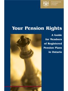 Your Pension Rights - Ontario