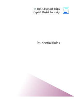 Prudential Rules - cma.org.sa