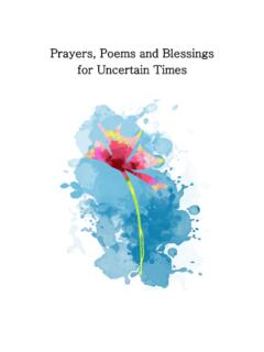 Prayers, Poems and Blessings for Uncertain Times