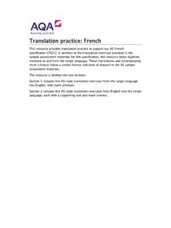 Translation practice: French - AQA