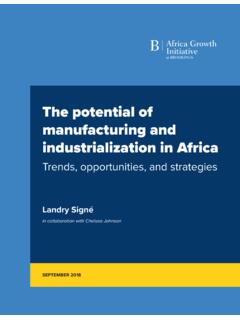 The potential of manufacturing and industrialization in Africa