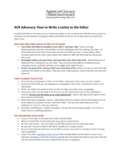 ACR Advocacy: How to Write a Letter to the Editor