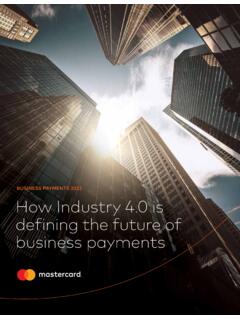 BUSINESS PAYMENTS 2022 How Industry 4.0 is ... - Mastercard