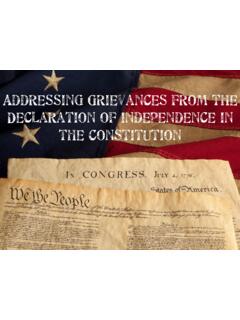Addressing Grievances from the Declaration of …