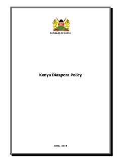Kenya Diaspora Policy - Ministry of Foreign Affairs