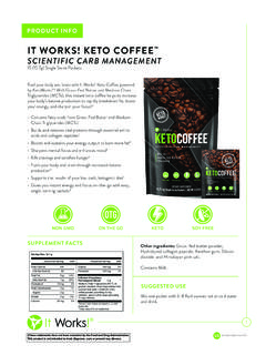IT WORKS! KETO COFFEE