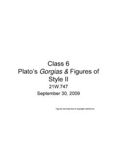 Plato’s Gorgias &amp; Figures of Style II - MIT OpenCourseWare