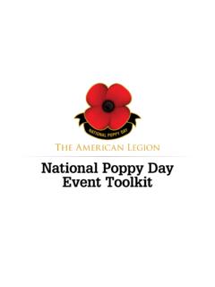 National Poppy Day Event Toolkit - American Legion