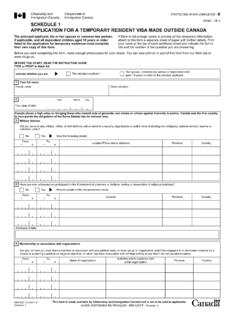 IMM 5257E Schedule 1 : Application for a Temporary ...