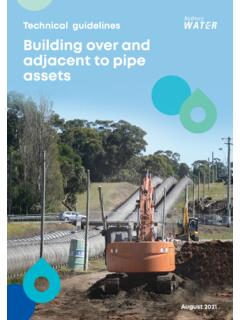 Technical guidelines building over and adjacent to pipe assets