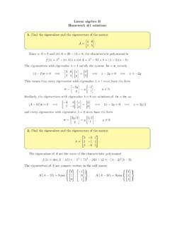 Linear algebra II Homework #1 solutions 1.