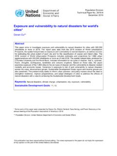 Exposure and vulnerability to natural disasters for world ...