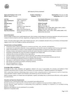 Job Vacancy Announcement - pharmacy.texas.gov