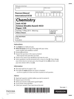 Pearson Edexcel International GCSE Chemistry