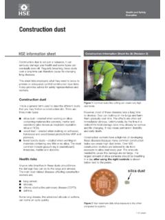 Construction dust CIS36 - Health and Safety Executive